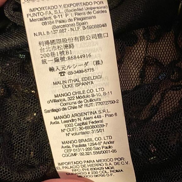 New MNG From Mango Dress Women’s Size 6 Asymmetrical Black Glitzy Evening Gown - Picture 14 of 16